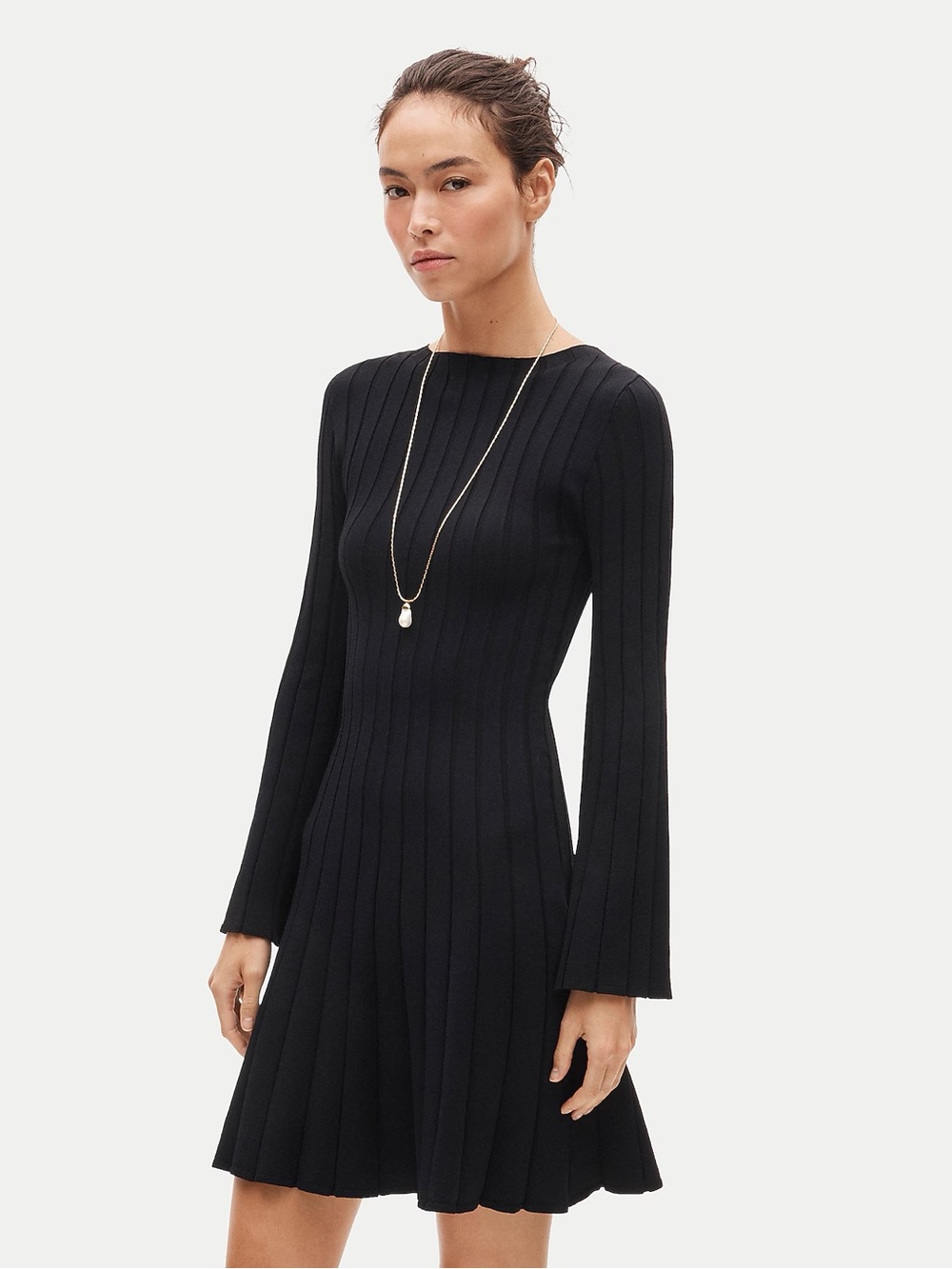Jcrew Black Mini Sweater Dress